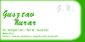 gusztav murar business card